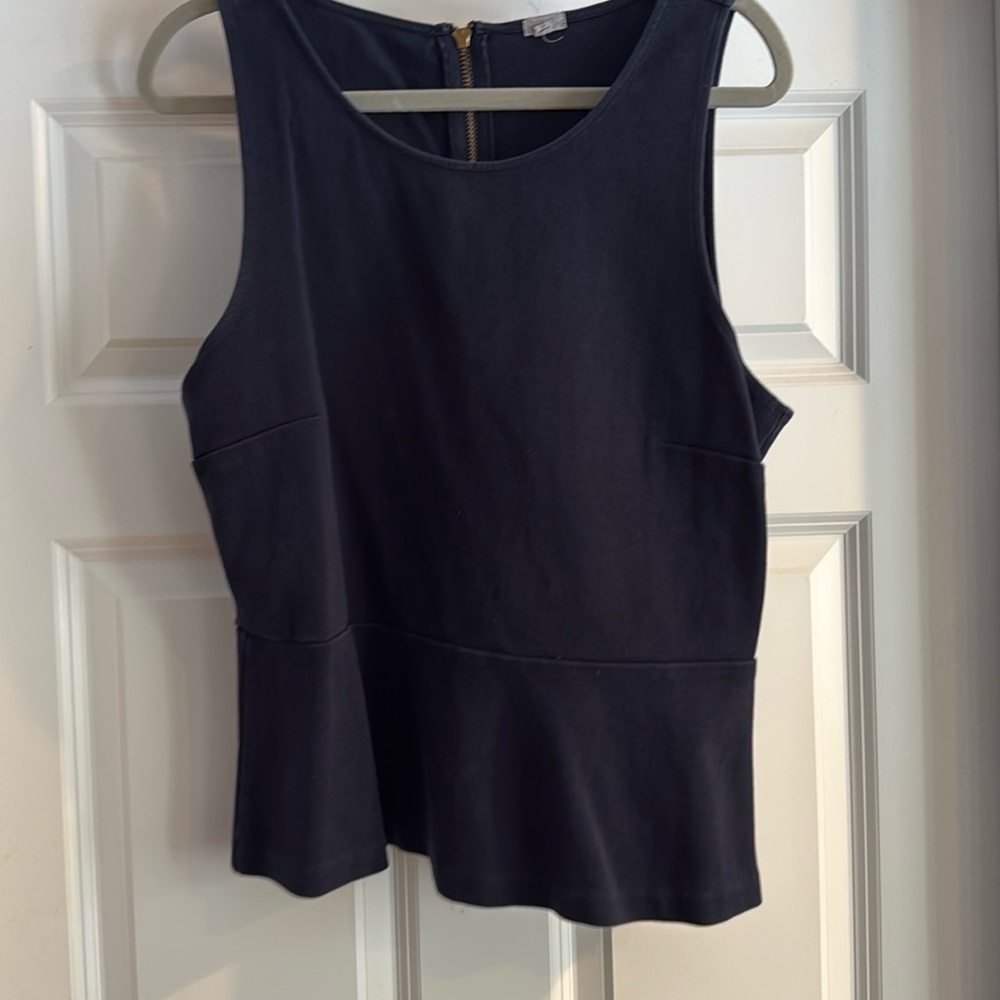 J Crew navy peplum